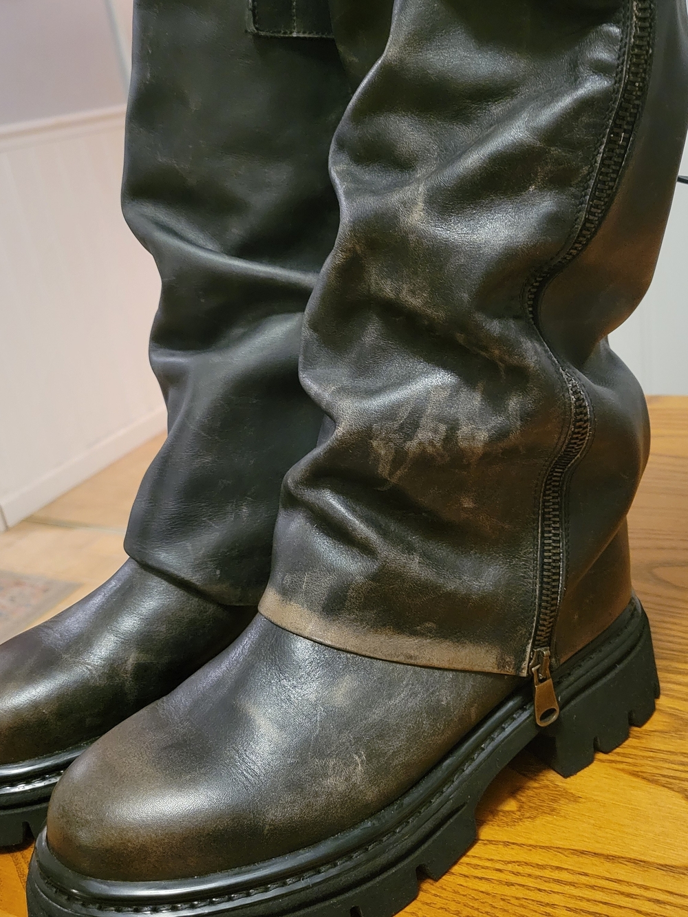 Copy -Free People Womens Brown Distressed Monarch Moto Boots Size EU 41 / US 10 - Picture 2 of 14